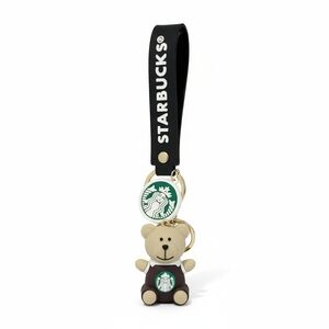 Starbucks Bear Keychain with Black Strap Makes A Great Stocking Stuffer Gift!!